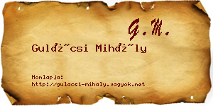 Gulácsi Mihály névjegykártya