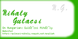 mihaly gulacsi business card